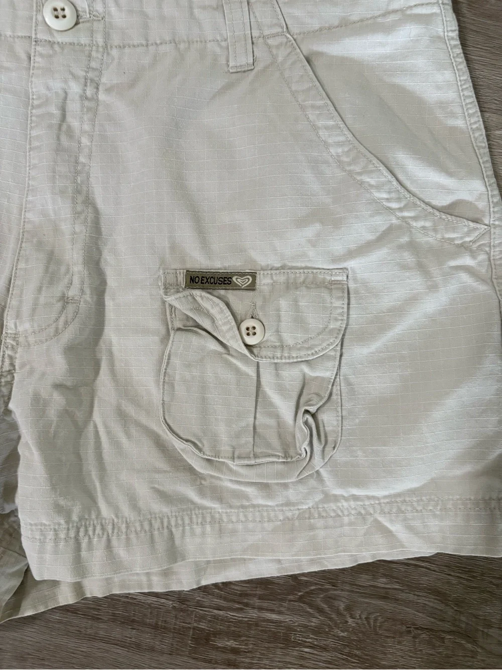 Women's Cream Casual Utility Shorts